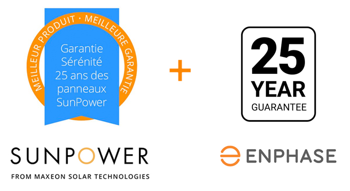 garanties sunpower et enphase de 25 ans