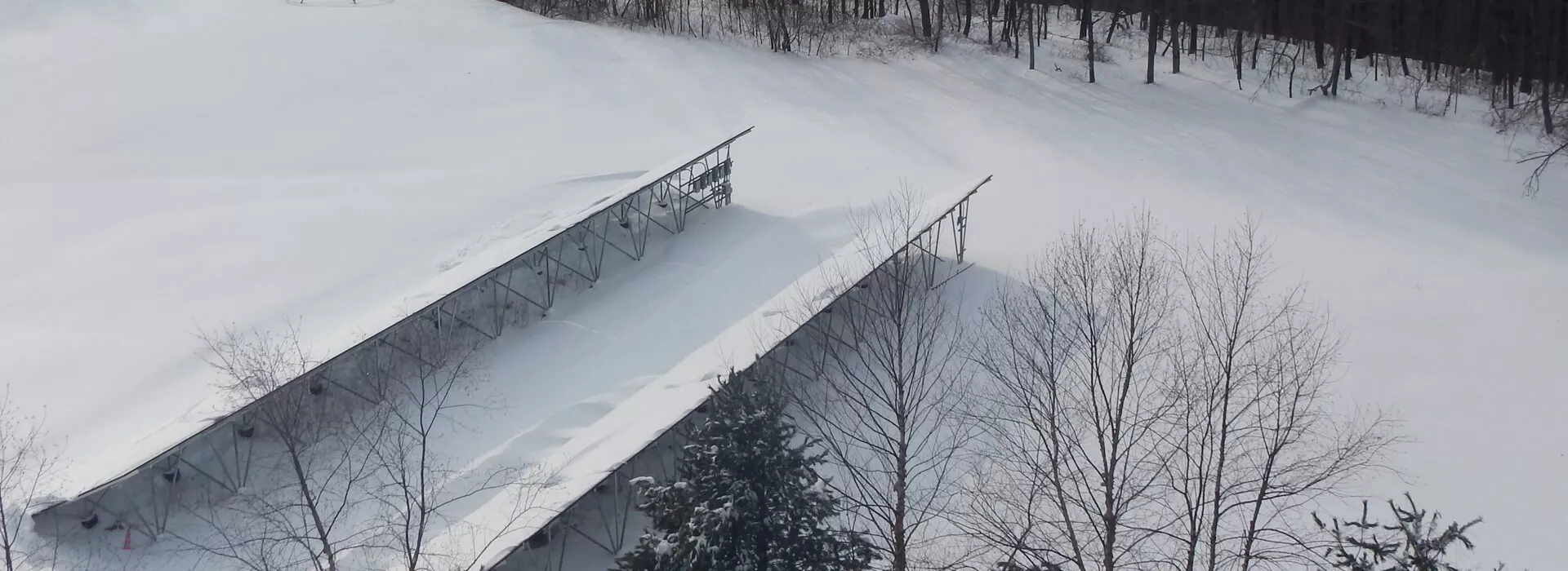 solar panels covered in snow