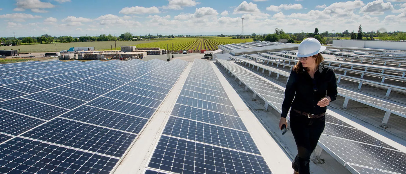 Commercial Solar Panels Rooftop Inspection