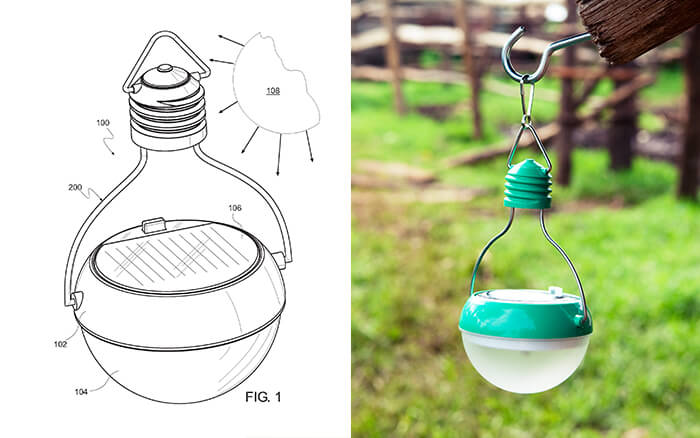 Nokero Solar Powered Lamp Drawing